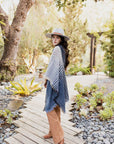 Cuddly Herringbone Hooded Poncho Ponchos