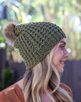 Cute Textured Pom Beanie Beanies