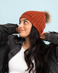 Cute Textured Pom Beanie Beanies