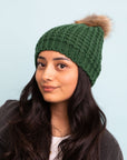 Cute Textured Pom Beanie Beanies Green