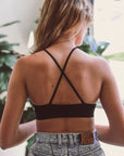 Cutout High Neck Halter Bralette