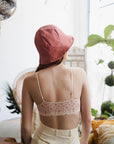 Ditsy Floral Mesh Lace Trim Bralette