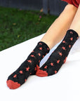 Eco-Friendly Star Design Socks Black