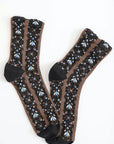 Embroidered Flower Pattern Socks