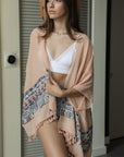 Embroidered Geometric Kimono