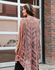 Embroidered Mesh Leaf Kimono