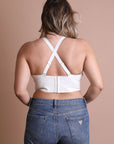 Faux Leather Longline Bralette