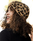 Faux Leopard Head Wrap Hats & Hair Camel