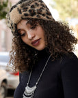 Faux Leopard Head Wrap Hats & Hair