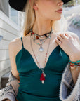 Feather Fringe Multi-Layered Necklace Jewelry