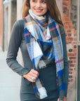 Flannel Frayed Edge Blanket Scarf Scarves