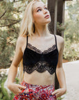 Flimsy Velvet Lace Cami Bralette