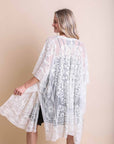 Floral Mandala Mesh Kimono Ponchos