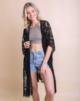 Floral Mandala Mesh Kimono Ponchos