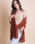 Floral Mandala Mesh Kimono Ponchos