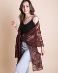 Floral Mandala Mesh Kimono Ponchos