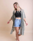 Floral Mandala Mesh Kimono Ponchos