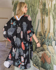 Floral Motif Combo Kimono