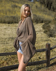 Flounce Sleeve Kimono Wrap