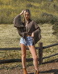 Flounce Sleeve Kimono Wrap