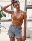 Floral Lace Bralette Small / Buttercup