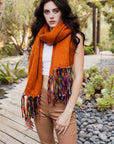 Frayed Bohemian Flow Scarf Scarves