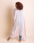 Frayed Trim Kimono Ponchos