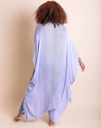 Frayed Trim Kimono Ponchos