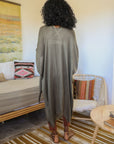 Frayed Trim Kimono Ponchos