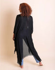 Frayed Trim Kimono Ponchos