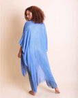 Frayed Trim Kimono Ponchos