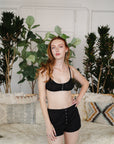 black lounge bralette set