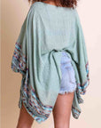 Geometric Embroidered Tunic Kimono