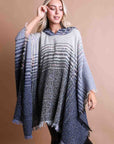 Herringbone Hooded Poncho Ponchos