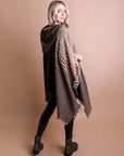 Herringbone Hooded Poncho Ponchos