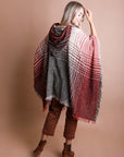 Herringbone Hooded Poncho Ponchos