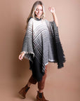 Herringbone Hooded Poncho Ponchos