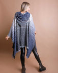 Herringbone Hooded Poncho Ponchos