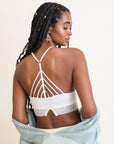 High Neck Crochet Trim Bralette