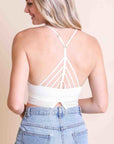 High Neck Crochet Trim Bralette