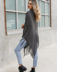 High Neck Multi-Tasseled Poncho Ponchos