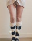 Knee High Striped Pom Socks Hats & Hair