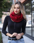 Knit Infinity Scarf Scarves Burgundy