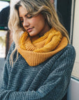 Knit Infinity Scarf Scarves Mustard