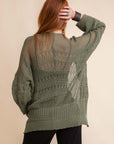 Knit Netted Cardigan Ponchos