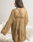 Knit Netted Cardigan Ponchos