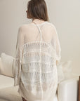 Knit Netted Cardigan Ponchos