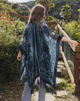 Lush Velvet Mesh Tapestry Kimono