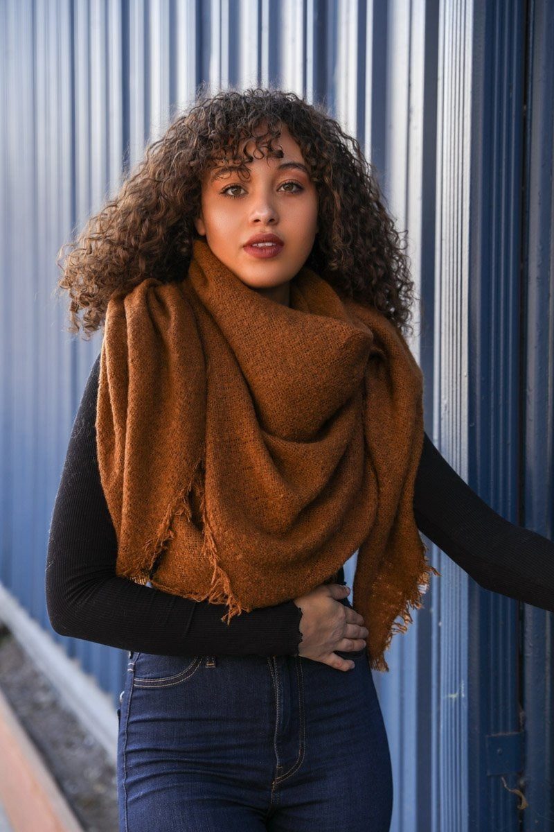 Mohair Square Blanket Scarf Scarves