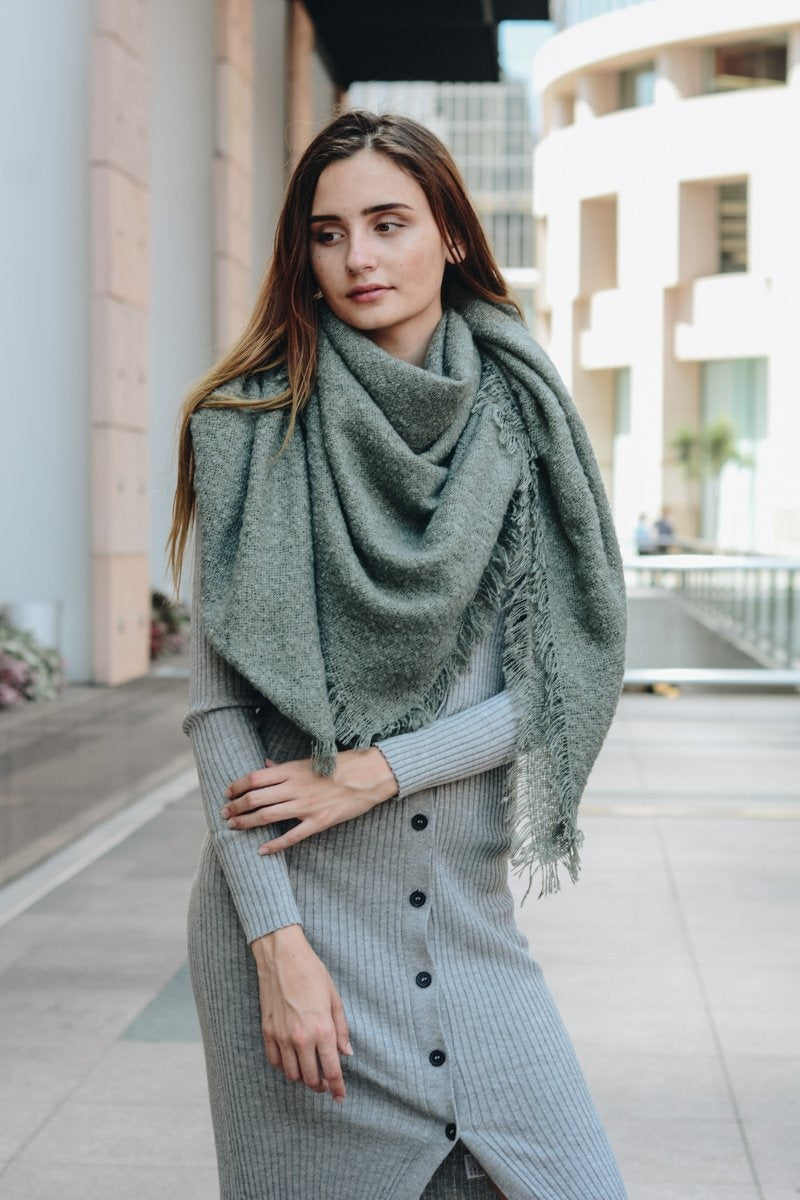 Mohair Square Blanket Scarf Scarves